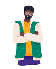 Happy smiling person vector concept