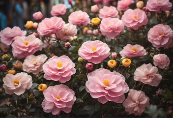 pink and white flowers