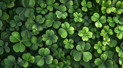 Clover plant texture background. Generative AI