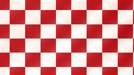 Geometric red and white checkered seamless wallpaper background. art design checkered, checkerboard, chessboard concept graphic element.