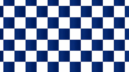 Geometric blue and white checkered seamless wallpaper background. art design checkered, checkerboard, chessboard concept graphic element. - obrazy, fototapety, plakaty