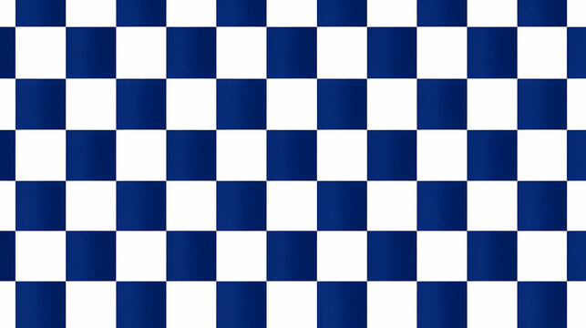 Geometric blue and white checkered seamless wallpaper background. art design checkered, checkerboard, chessboard concept graphic element.