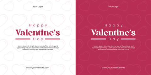 Happy Valentine's Day post templates for social media. Valentine's Day social media posts. Happy Valentines Day