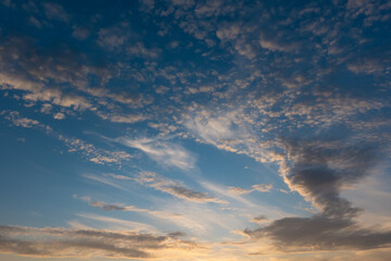 Naklejka na ściany i meble Clouds In The Sky At Sunset