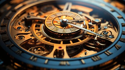 gear mechanism of a wristwatch close-up, full image