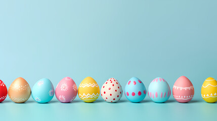 Fototapeta premium Easter banner with copy space