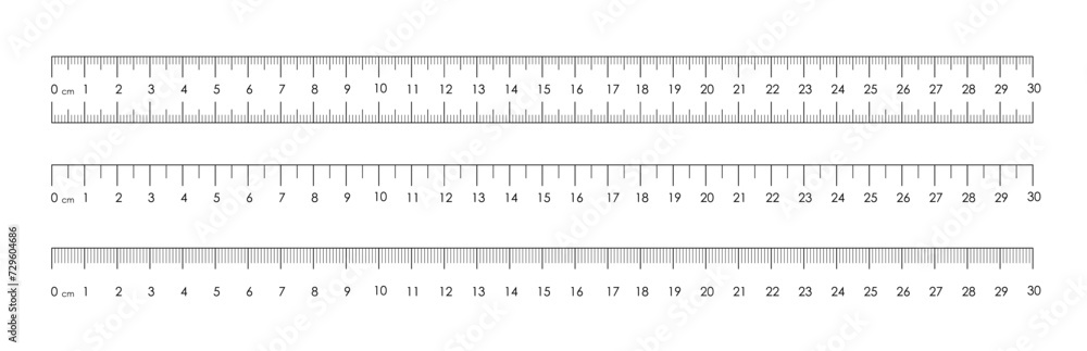 Poster ruler blank isolated. measuring tool. ruler graduation template. size indicator units png