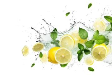 Lemon with mint and a splash of water © Aida