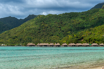 Aerial Landscapes of Moorea island in French Polynesia