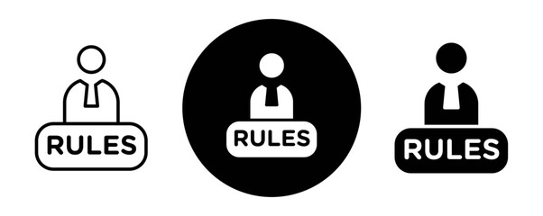 Text rules outline icon collection or set. Text rules Thin vector line art