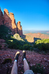 Hiker's View of Sedona Red Rocks - First-Person Perspective