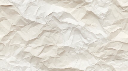 White crumpled paper texture background for design with copy space for text or image.