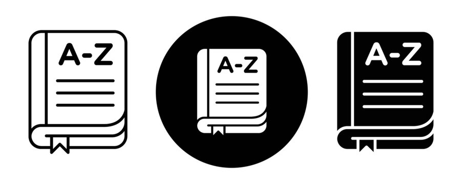 Terminology outline icon collection or set. Terminology Thin vector line art