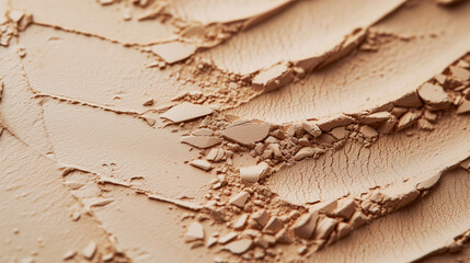 Naklejka premium Texture canvas of complexion beige powder textures
