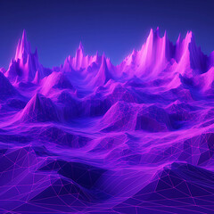 Obraz premium 3d rendering abstract virtual reality violet background