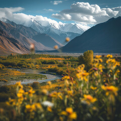Obraz premium Autumnal Bliss in the Indian Mountains - High-Resolution Landscape Photography