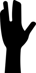 Hand gestures flat icon. Included, fingers interaction, pinky swear, forefinger point, greeting, pinch, hand washing, emojis, gestures, stickers, emoticons black vector isolated transparent background