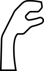Hand gestures line icon. Included, fingers interaction, pinky swear, forefinger point, greeting, pinch, hand washing, emojis, gestures, stickers, emoticons black vector isolated transparent background