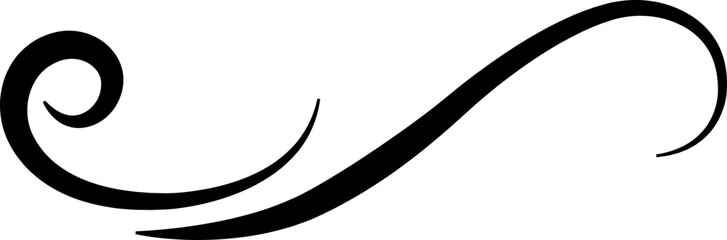 Black line calligraphic vintage swirl icon classic antique typographic filigree curls. Elegant retro Ink hand drawn swashes. Christmas ornate wedding invitation. Victorian style flourish scroll vector - obrazy, fototapety, plakaty