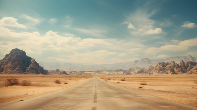 Scenic road view Pro Photo,,
Free photo beautiful shot of a dry desert hill with mountains

