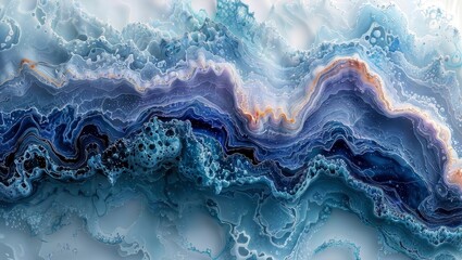 Fractal Frenzy: Blue & Orange Waves in Mind-Bending Motion