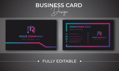 Modern Editable Business Card Template, luxury minimalist business card template 
