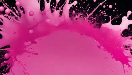 Fotobehang Pink watery splash background. AI Generated © Jason Yoder