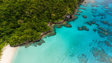 Scenic island destination in the South Pacific Ocean