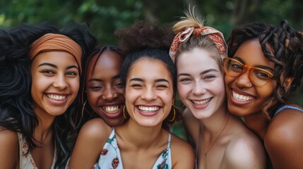 Fototapeta premium A group of women standing next to each other