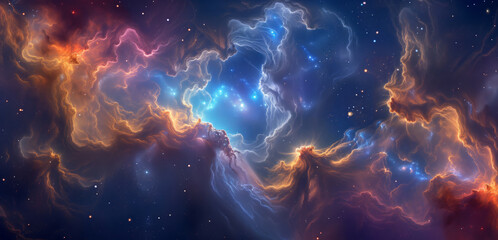 Celestial Serenity: Starlight Cradle within the Nebulous Expanse