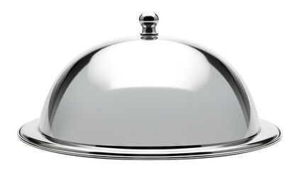 Obraz premium Shiny silver cloche cut out