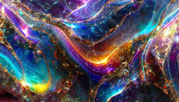 Encanto Mineral: Danza Astral de Geodas Resplandecientes