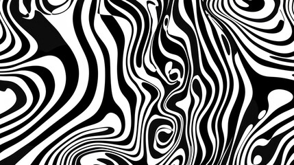 Fototapeta premium A black and white background with waves, swirls, and twisted pattern