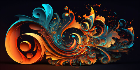modern and abstract multicolor music background