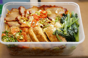 Stewed lamb and vegetables