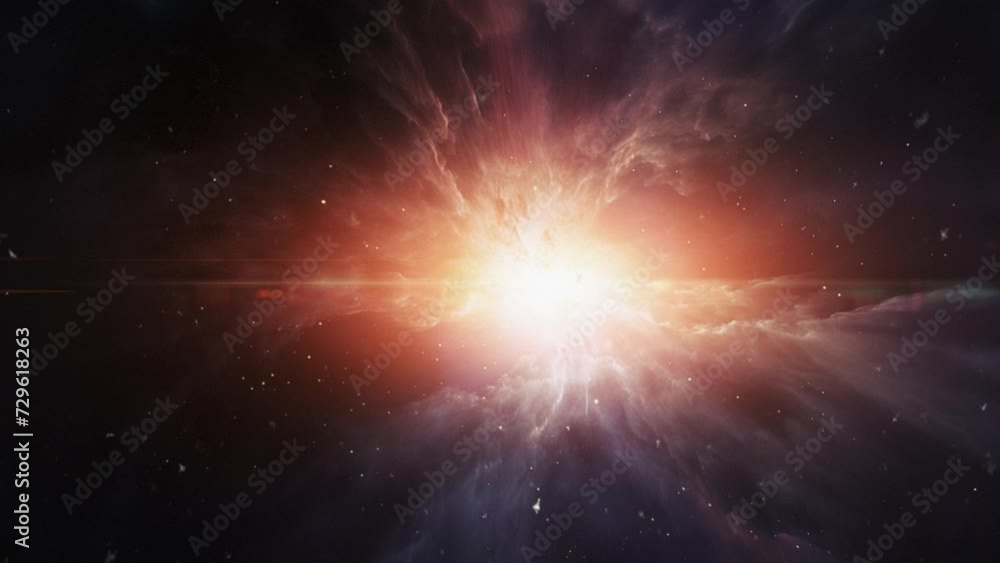Wall mural a bright supernova that exploded forming a nebula.