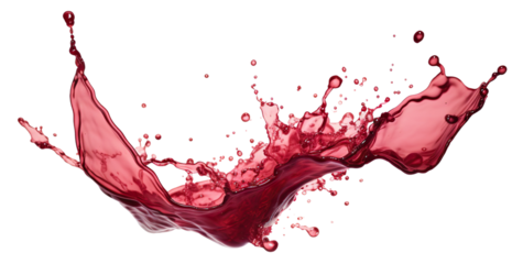Delicious red wine splash, cut out