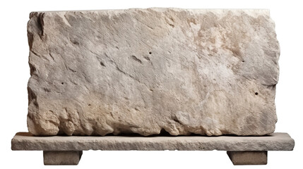 Old stone sign plate, cut out