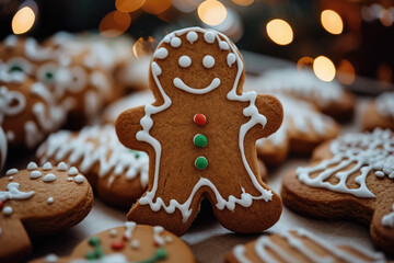 cookie with a gingerbread and a man