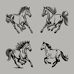 Racing horse vector design