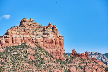 Sedona Red Rock Formation and Blue Sky