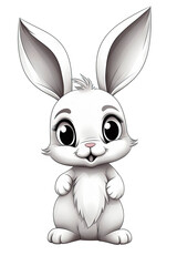 Obraz na płótnie Canvas white rabbit cartoon