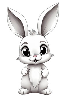 white rabbit cartoon