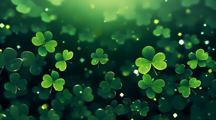 St. Patrick's Day celebration with copy space for text