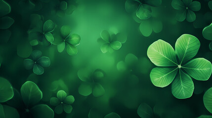 Beautiful green St. Patrick's Day background banner