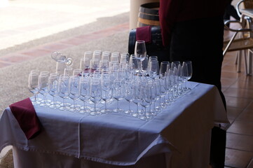 table set for a wedding reception