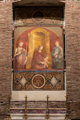 Virgin whit Child, 15th century, Cappella della Madonna della Clemenza, Pantheon of Agrippa, 126...