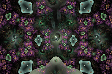 Abstract fractal 3d circle image