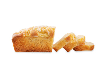 Apple cake on a white isolated background