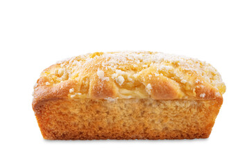 Apple cake on a white isolated background